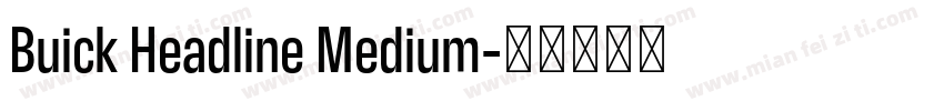 Buick Headline Medium字体转换